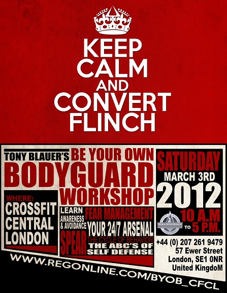 Tony Blauer's Be Your Own Bodgyguard Flyer | Personal Defence Readiness | SPEAR System